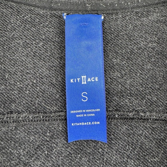 Kit Ace Zip Up Hoodie Sweatshirt Jacket Men's Size Small Charcoal Gray - Picture 4 of 8